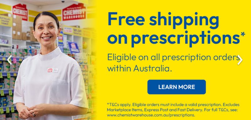 Chemist Warehouse Prescription Free Shipping