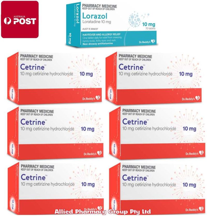 420x Cetrine (Cetirizine 10mg) + 70x Lorazol (Loratadine 10mg)