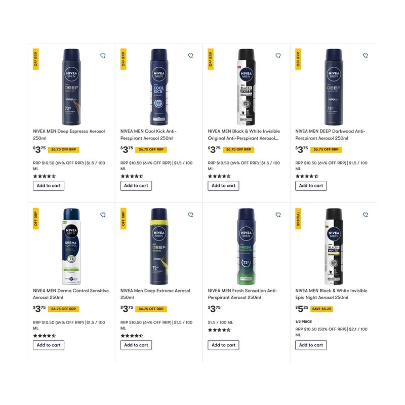 Nivea Men Aerosol Deodorant 250ml