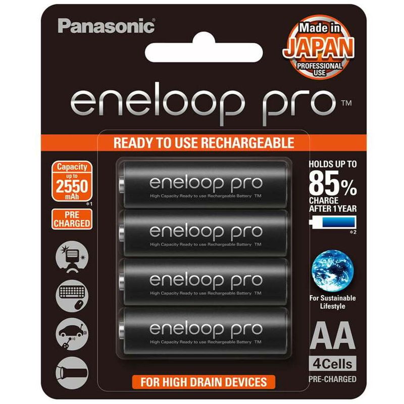 Panasonic Eneloop Pro 4 Pack AA/AAA