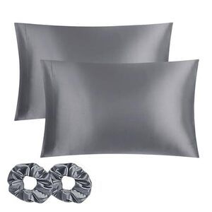 YDW 2-Pack Satin Pillowcase & Scrunchies Set