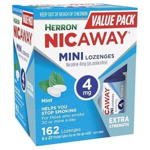 Nicaway Mini 4mg Stop Smoking Lozenge 162-Pack
