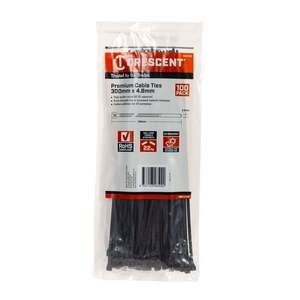 Crescent 300mm Cable Ties 100-Pack