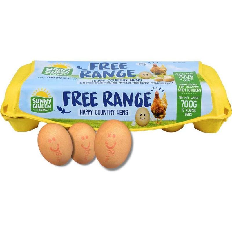 Sunny Queen Free-Range Eggs 12ct, 700g