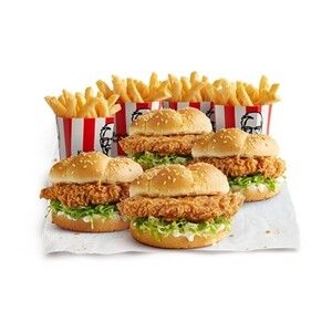 KFC Value Burger Feast — 4 Burgers, 4 Chips (App)