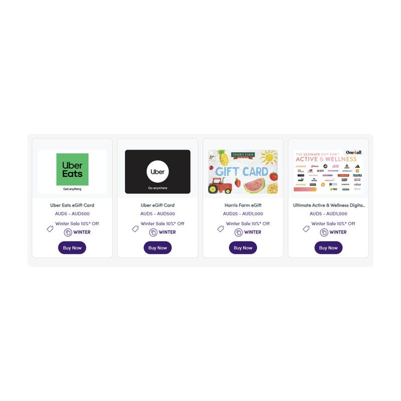 Uber, Uber Eats, Harris Farm eGift Cards + 5% Back