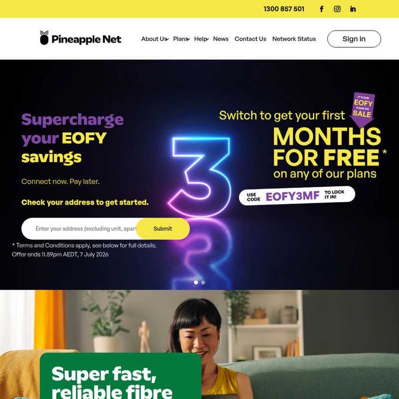 VIC: 3 Months Free Broadband + /Month Discount