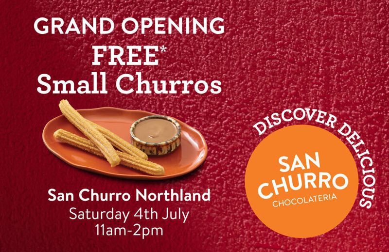 Free Small Churro at San Churro Northland (4 July)