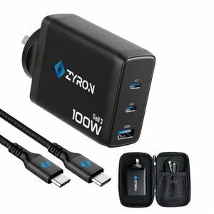 ZYRON 100W GaN III Charger + Cable + Case at