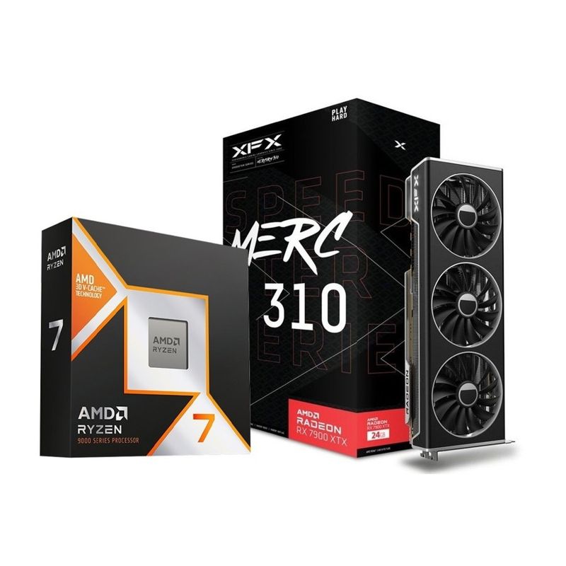 XFX RX 7900 XTX + Ryzen 7 9800X3D Bundle – C&C