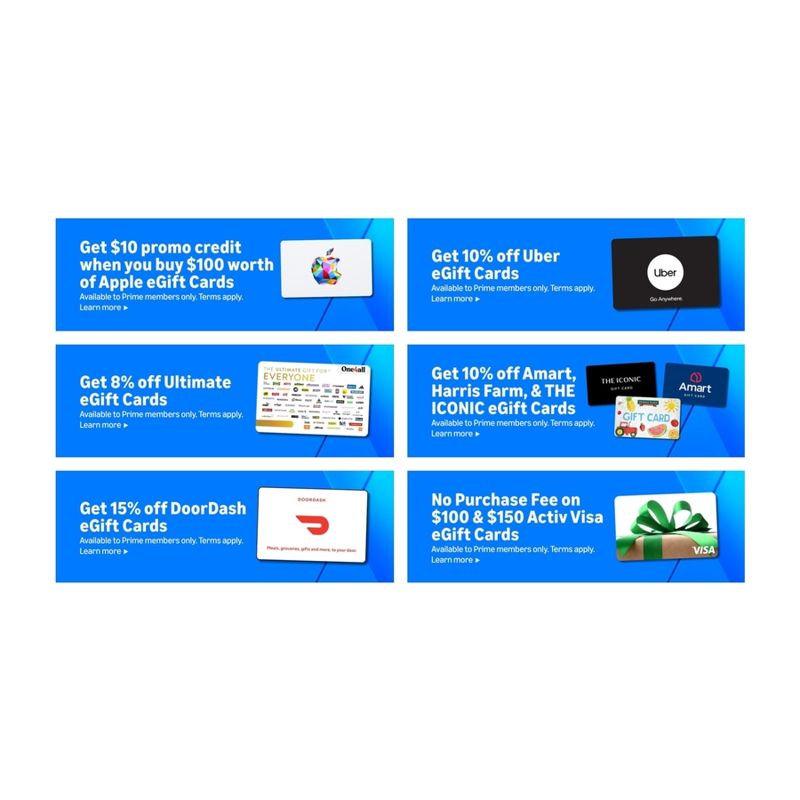 Amazon AU eGift Cards: Discounts Up toMultiple Services