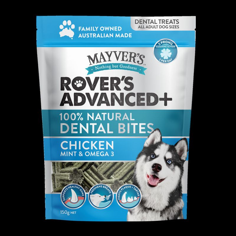 MAYVER'S ADVANCED+ CHICKEN DOG DENTAL BITES 150g