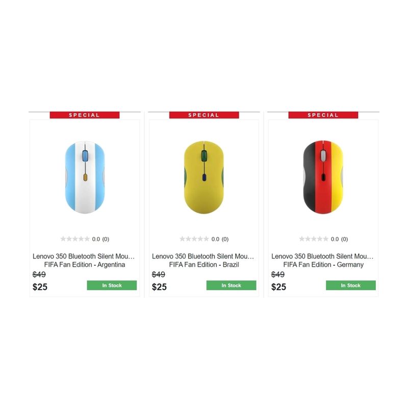 Lenovo 350 Bluetooth Silent Mouse FIFA Fan Edition