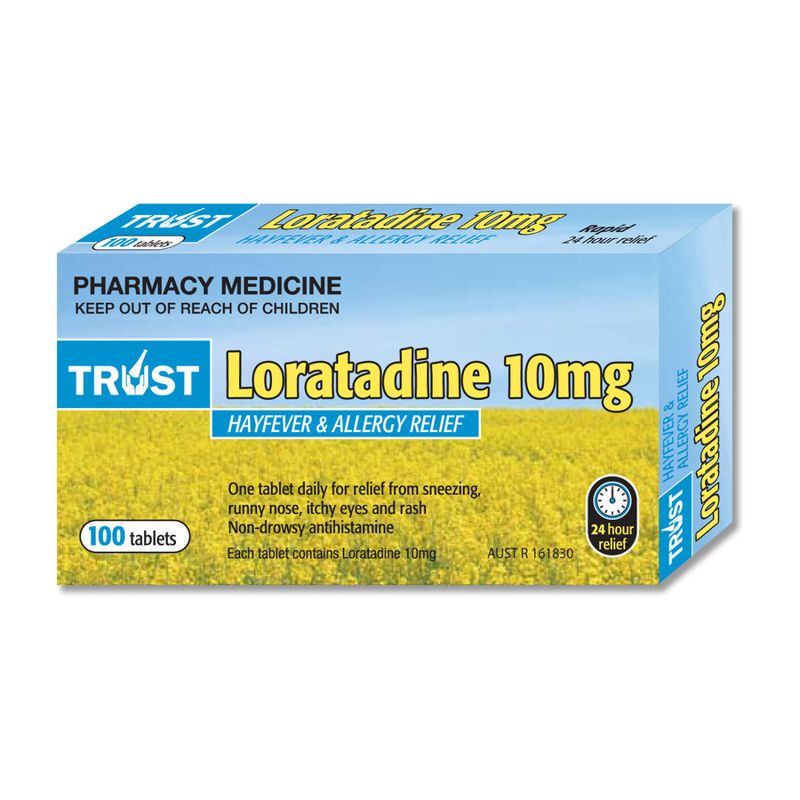 Trust Loratadine 10mg 24-Hour Allergy Relief 300 Tablets