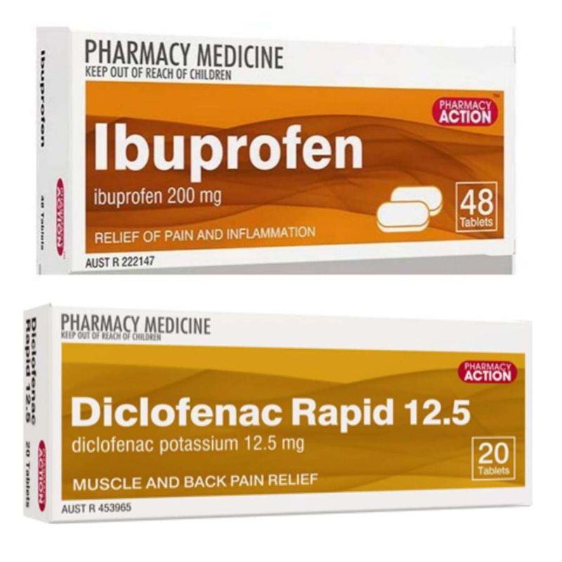 96x Ibuprofen 200mg + 20x Diclofenac Rapid 12.5mg