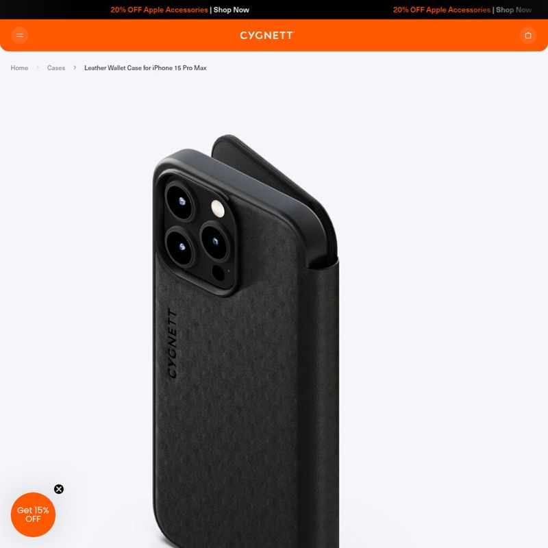 Leather Wallet Case for iPhone 15 Pro Max