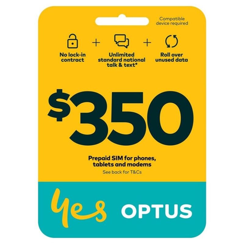 Optus 300GB Annual Prepaid SIM Plan