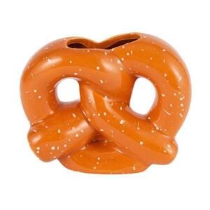 Pretzel Ceramic Pen Cup - Brown - Miscellaneous