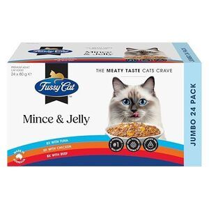 Fussy Cat Mince & Jelly 24x80g Cat Food