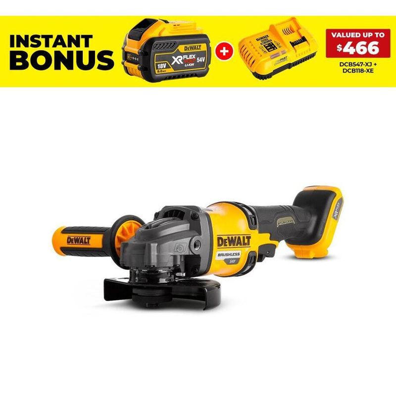 DeWalt 54V FlexVolt Angle Grinder Kit