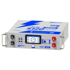 WattCycle 48V 100Ah LiFePO4 Rack Battery + Adapter Kit