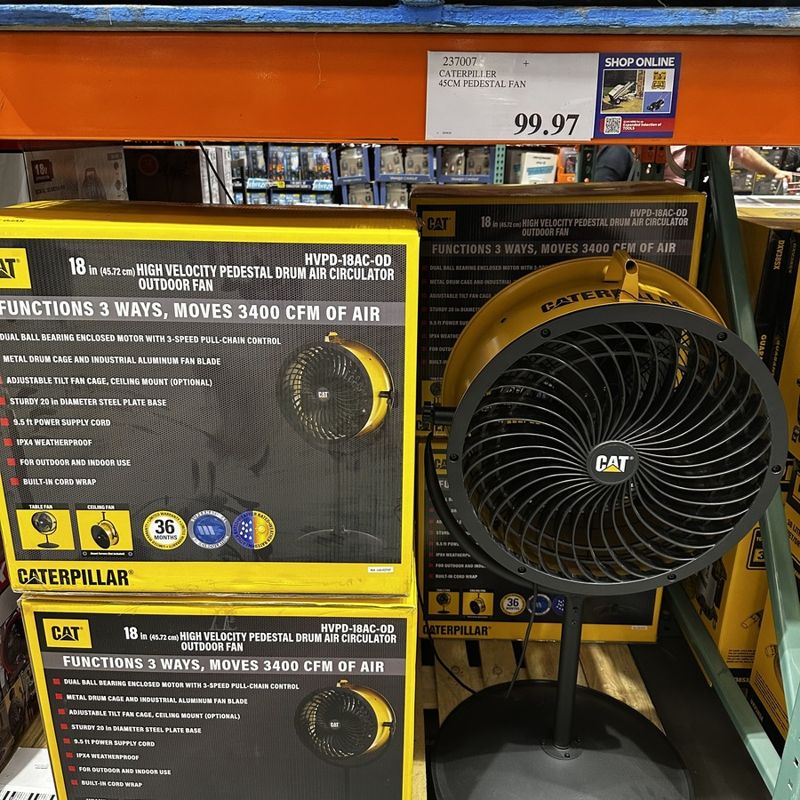 Caterpillar 46cm Pedestal Fan
