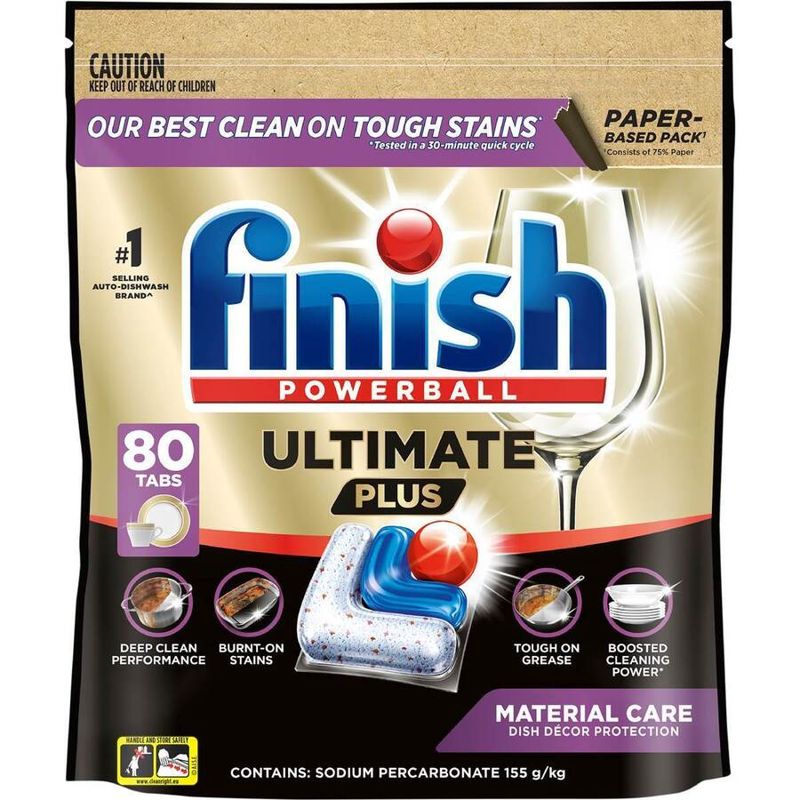 Finish Ultimate Plus Dishwasher Tablets 80-pack