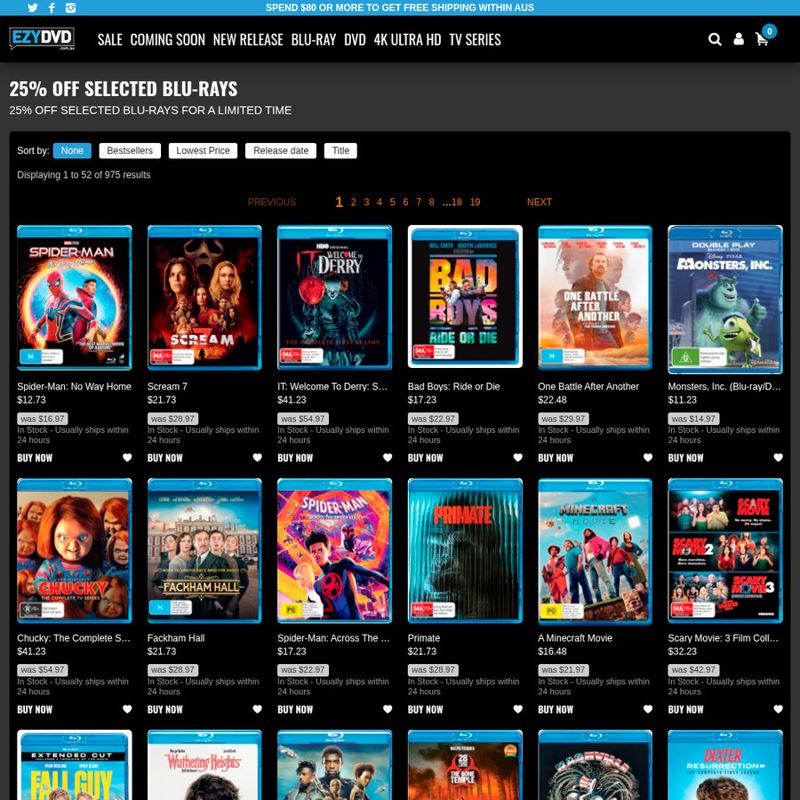 Selected Blu-Rays
