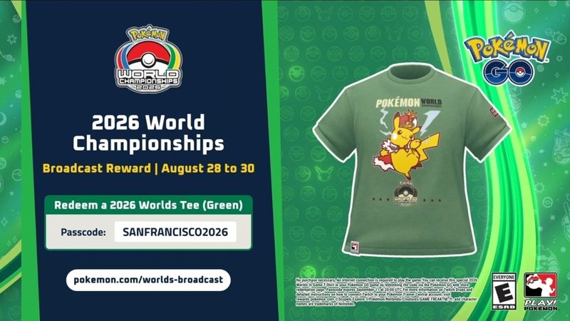 Free Pokémon GO 2026 Worlds Avatar T-Shirt