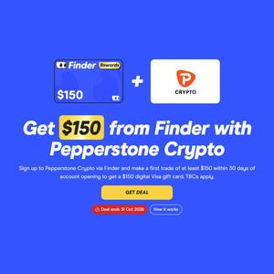 Pepperstone Crypto: Digital Visa Gift Card Sign-Up Bonus
