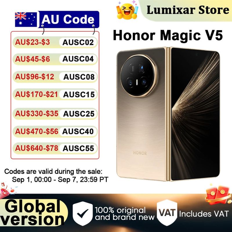 HONOR Magic V5 foldable phone with coupon & PayPal