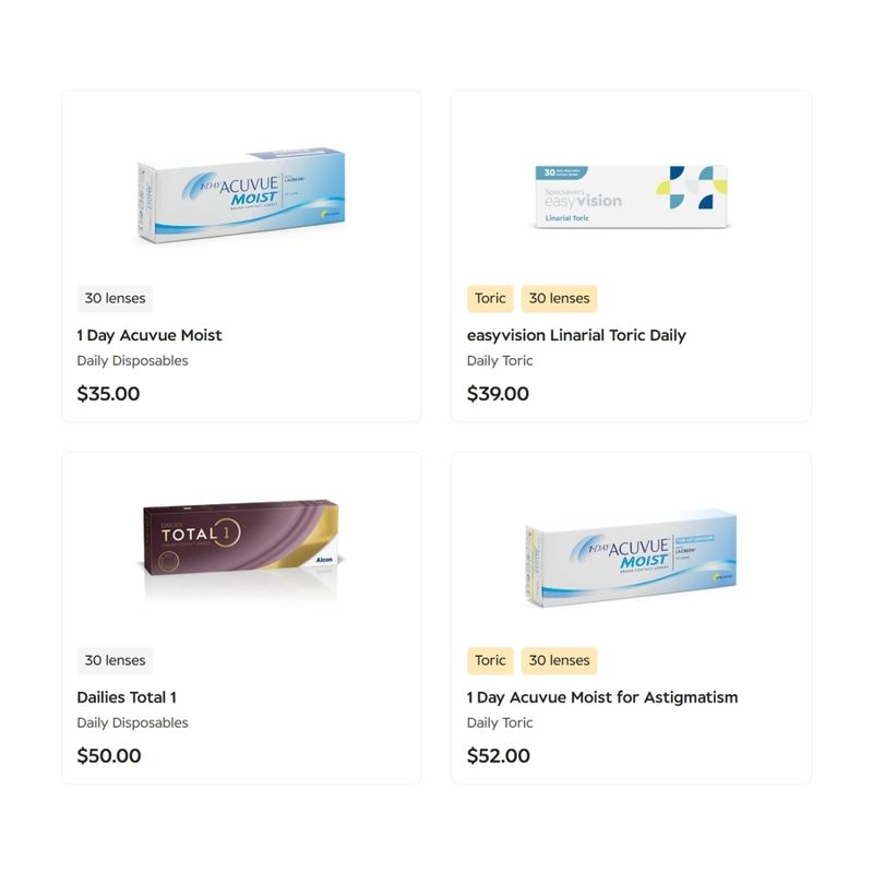 Contact Lenses: Off + Purchase, Free Delivery