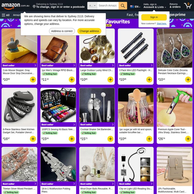 eligible Amazon Haul items with code HAUL40