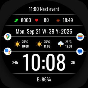 Digital Watch Face DA138
