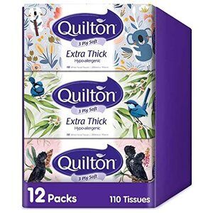 Quilton 3-Ply Extra Thick Tissues - 12pk at
