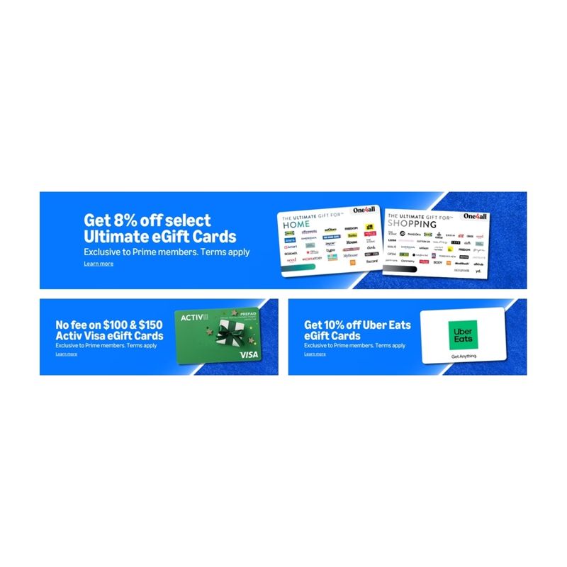 Amazon AU eGift Cards – 8–for Prime Members