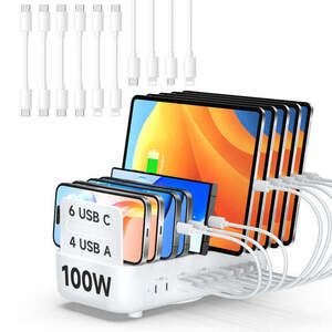 SooPii CS102 10-Port USB-C Charging Station - with Code