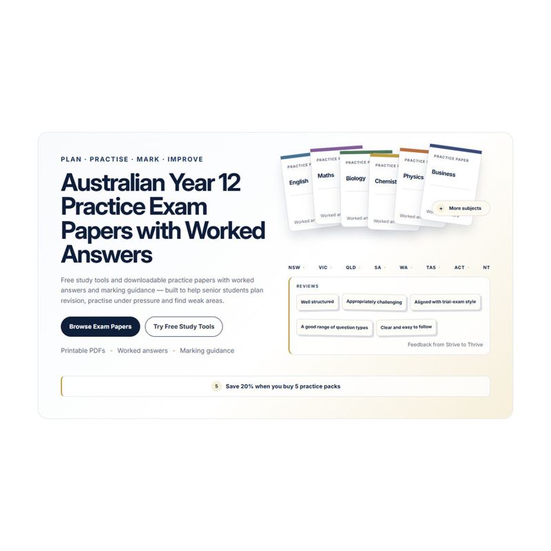 HSC 2026 Mock Exam Papers