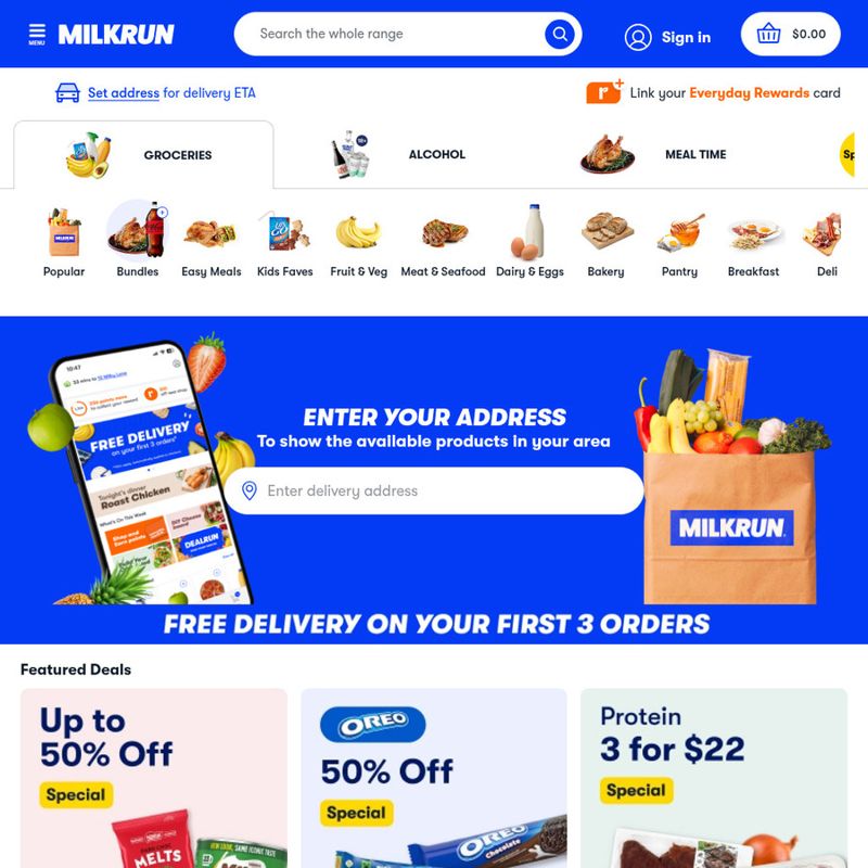 Off Your First 2 Orders with Code MILK15 at Milkrun [New Customers]