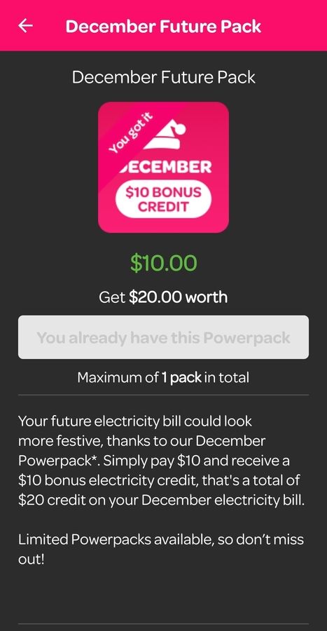 Powershop Electricity Credit – VIC, NSW, QLD, SA
