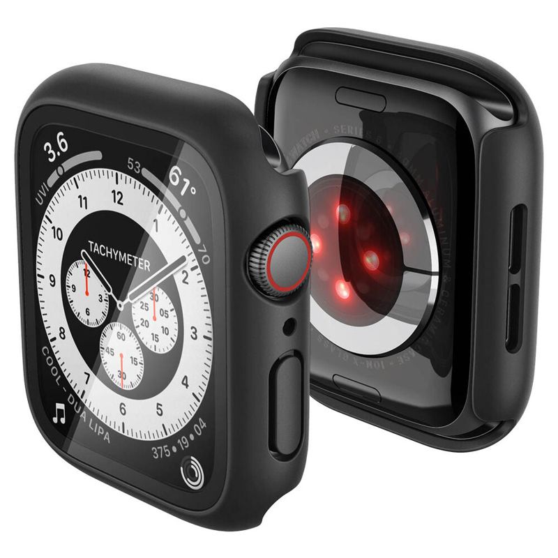 Spigen Apple Watch SE3/SE2/6/SE/5/4 44mm Thin Fit 360 Case with Screen Protector (Black)