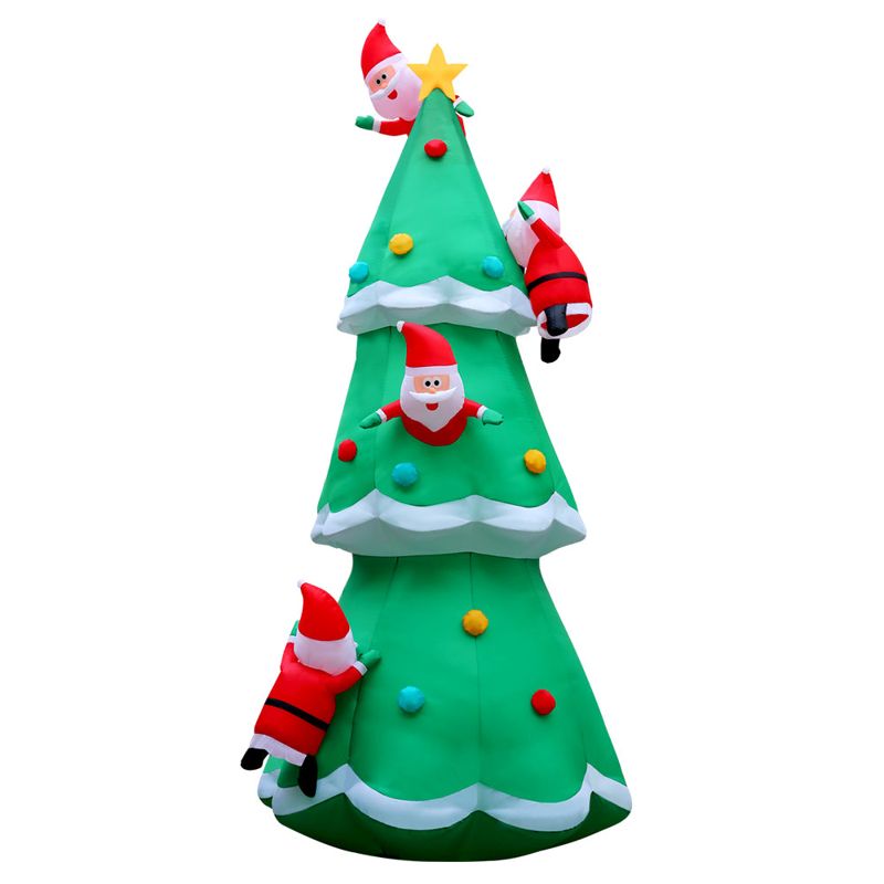 Jingle Jollys Christmas Inflatable Santa Tree 5M Illuminated Decorations