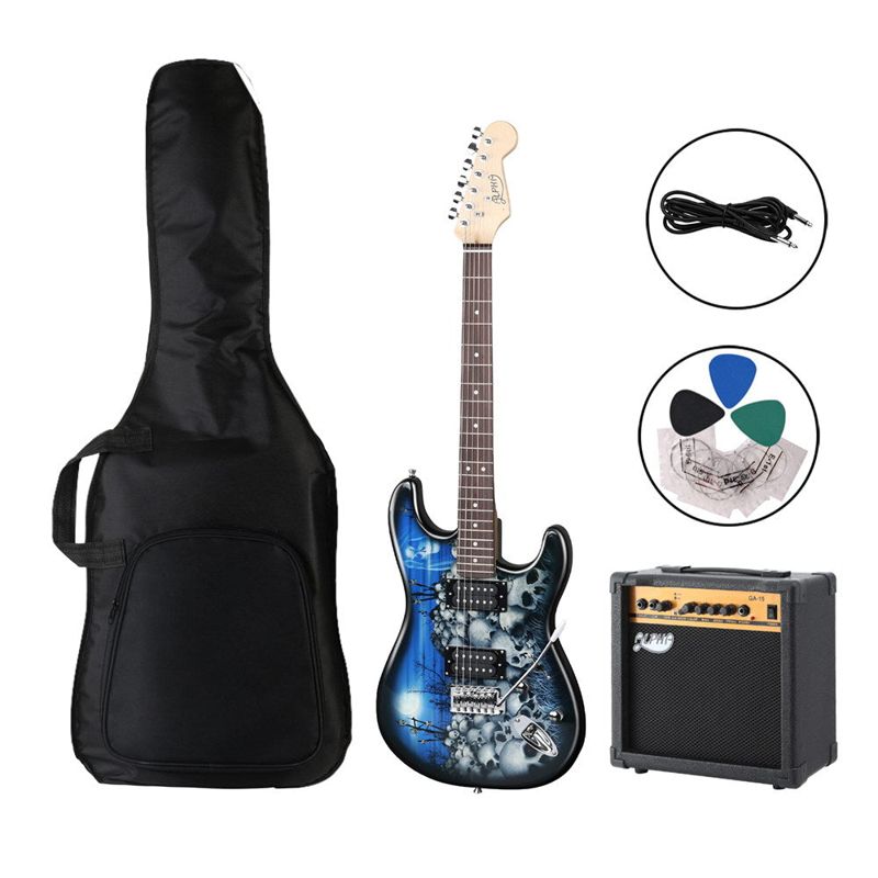Alpha Electric Guitar Music String Instrument 20W Amplifier Blue