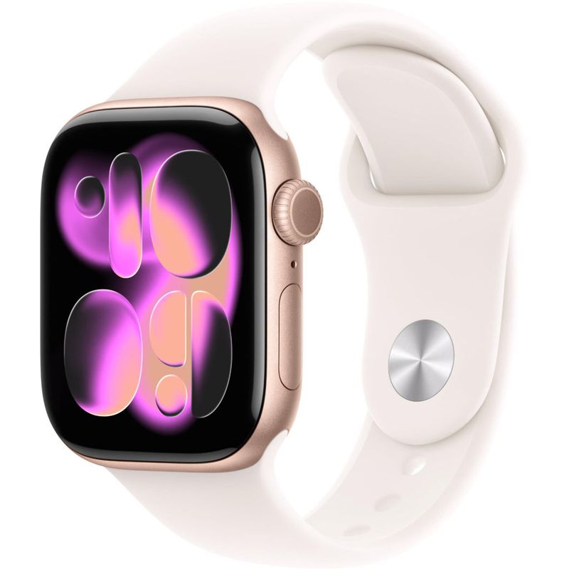 Apple Watch Series 11 42mm Rose Gold Aluminium Case GPS + Cellular Sport Band (M/L) [Light Blush]