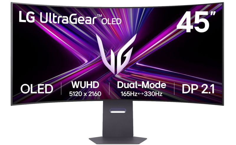 LG 45" UltraGear™ OLED 5K2K Dual-Mode 0.03ms HDR400 10Wx2 DP2.1 USB-C