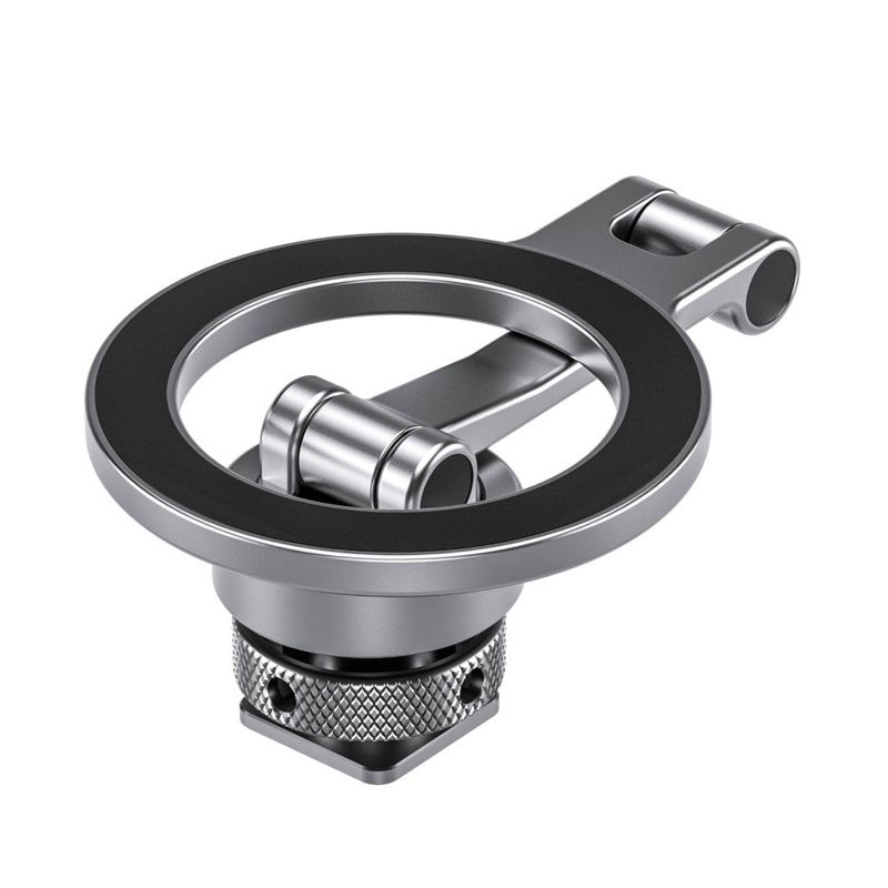 Leofoto PM-03 Magnetic Phone Mount with Cold Shoe Mount - Silver