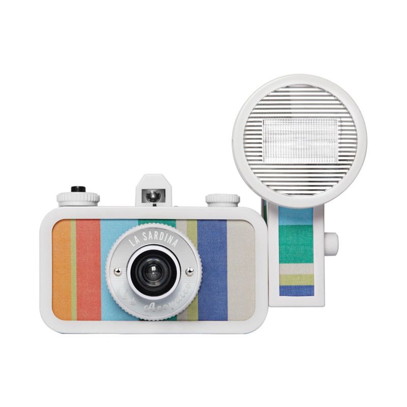 Lomo La Sardina 35mm Film Camera with Fritz the Blitz Flash - Acapulco Caleta Edition