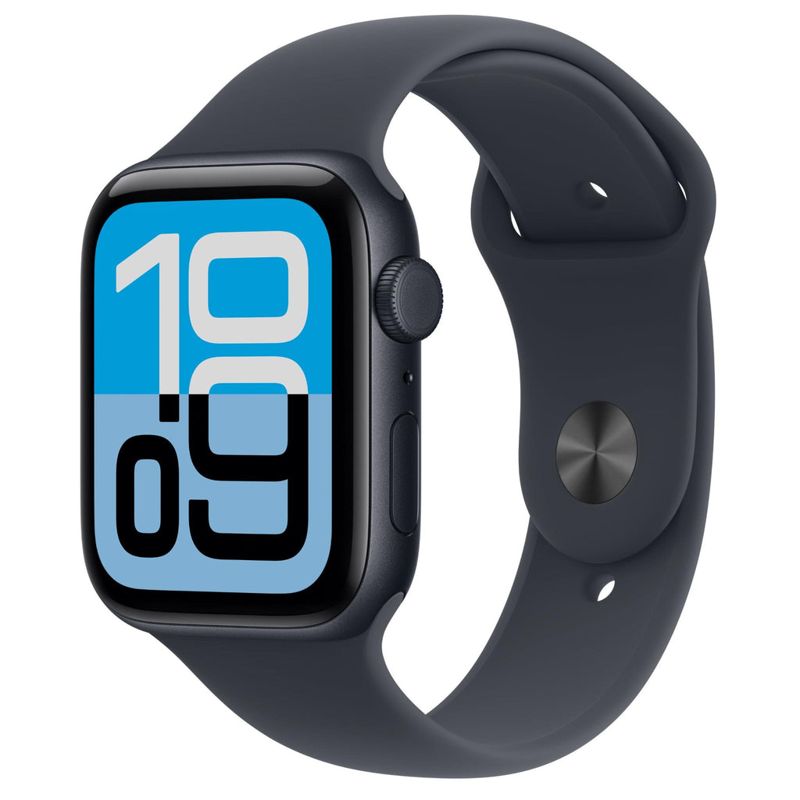 Apple Watch SE 3 44mm Midnight Aluminium Case GPS + Cellular Sport Band (S/M) [2025]