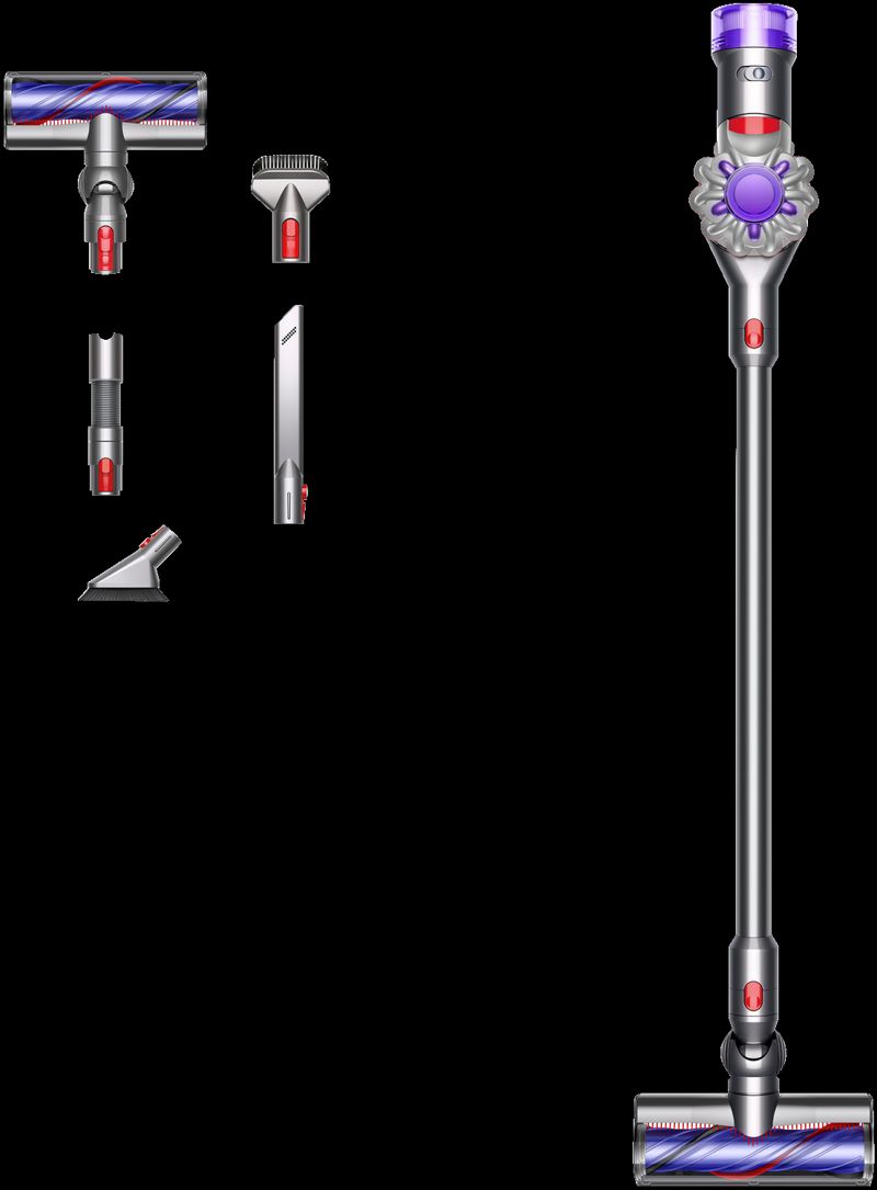 Dyson V8 Advanced + Car Cleaning Kit Cordless Vacuum in Silver