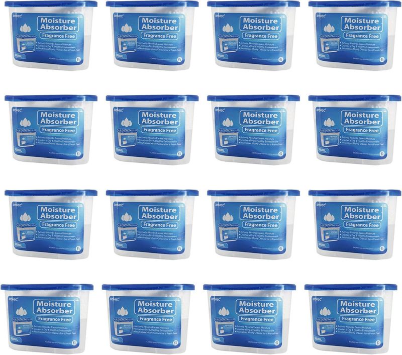 AROVEC 500mL Moisture Absorber for Wardrobe & Laundry (16-Pack)